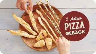 Rezept 3 Arten Pizzagebäck  Teigverliebt [upl. by Aizitel]