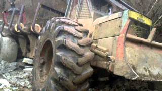 Timberjack 230 forwarder in mud Hungary 2 [upl. by Bamby473]