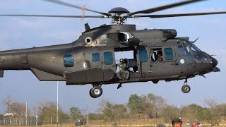 Big Helicopter Brazilian Army EC725 Engine Startup and Takeoff Video [upl. by Bachman51]