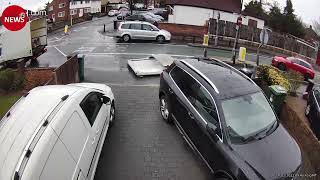 Back doors of van torn off by infamous Watford width restriction [upl. by Akcira]