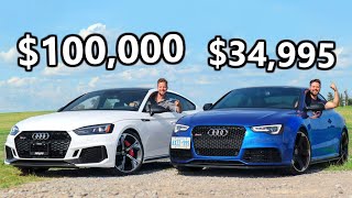 New Audi RS5 Sportback vs 2013 Audi RS5  Clash Of Quattros [upl. by Tarra169]