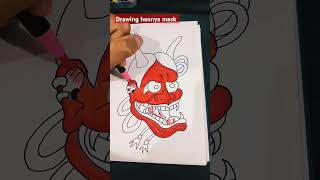 Drawing hannya traditional tattoodrawing art shorts [upl. by Rimola]