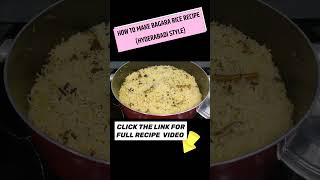 QUICK amp TASTY BAGARA RICE RECIPE FOR BEGINNERSBASMATI RICE HEALTH BENEFITS [upl. by Franklin168]