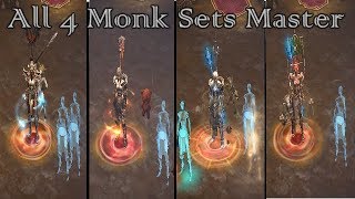 Diablo 3 Season 27 Master all 4 MONK SET DUNGEONS Gameplay [upl. by Kamp254]