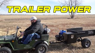 Adding a 440cc Duromax Trailer to a Mini Jeep [upl. by Wallinga324]