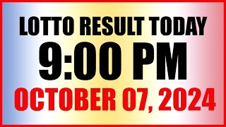 Lotto Result Today 9pm Draw October 7 2024 Swertres Ez2 Pcso [upl. by Gallagher]