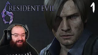 Its Like Raccoon City All Over Again  Resident Evil 6  Blind Playthrough Part 1 [upl. by Akemot931]