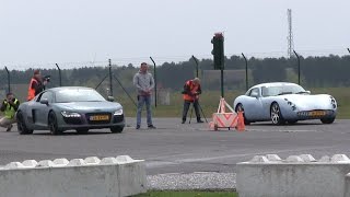 DRAGRACE  TVR Tuscan vs Audi R8 vs BMW M3 vs Mercedes C63 AMG vs Ford Mustang and more [upl. by Weatherby]