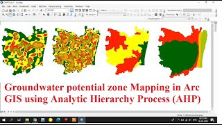 Groundwater Potential zone Mapping in Arc GIS using Analytic Hierarchy Process AHP  Part 1 [upl. by Dodie]