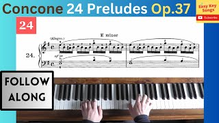 GConcone 24 Preludes Op37 in all keys Prelude No24 in E Minor  Piano tutorial with score [upl. by Mitzi704]