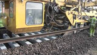 Amazing railway track laying machine [upl. by Wattenberg]