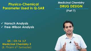 Drug Design Part 7 Physicochemical Parameter Used in QSAR  Hansch amp Free Wilson Analysis [upl. by Kciredes]