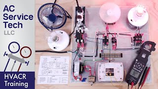 Teaching HVAC ELECTRICAL Wiring Components Troubleshooting to Students using a Training Board [upl. by Yecats602]