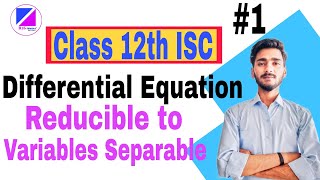 Differential Equations Class 12th ISC  Reducible to Variables Separable  Important Questions [upl. by Kettie]