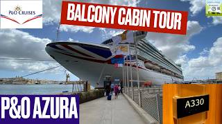 PampO Azura 3 Minute Balcony Cabin Tour [upl. by Engelbert]