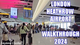 2024 London Heathrow Terminal 4 Walkthrough amp Departure Guide  Qatar Airways to Doha Airport [upl. by Akienom]