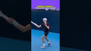 WATCH JANNICK SINNER AMAZING TECHNIQUE tennis shorts [upl. by Nesnej]