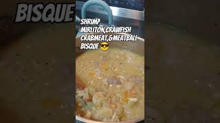 ShrimpMirlitonCrabmeatCrawfishampMeatball Bisque seafood cajundishes seafoodsoup cajuncooking [upl. by Noivart]