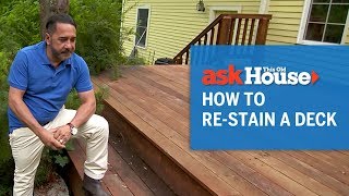 How to ReStain a Deck  Ask This Old House [upl. by Llecram224]