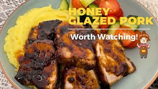 Honey Garlic Pork Tenderloin  Dinner Recipe [upl. by Pressman722]