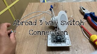 3 way switch Connection abroad pinoyelectrician electrican 3wayswitch [upl. by Evanthe]