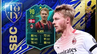 FIFA 22  90 RATED SIMON KJAER MOMENTS SBC PLAYER OVERVIEW REVIEW FIFA22 FUT22 KJAER [upl. by Lramaj]