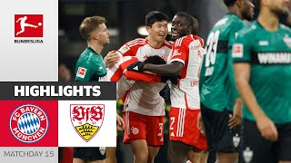 FC Bayern München  VfB Stuttgart 30  Highlights  Matchday 15 – Bundesliga 202324 [upl. by Lawrence354]