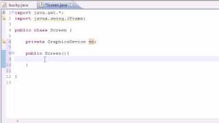 Java Game Development  3  Creating a Screen for Games [upl. by Gaylene]