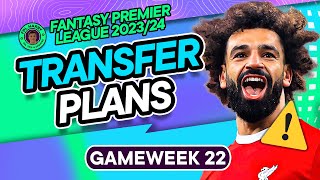 FPL GW22 NEW TRANSFER PLANS  Haaland Salah  Trent OUT ❌  Fantasy Premier League Tips 202324 [upl. by Pacien944]