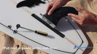 How to put in a longboard fin [upl. by Euqinahc667]