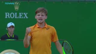 The best of David Goffin vs Novak Djokovic  MonteCarlo Rolex Masters 2017 Day 6 Highlights [upl. by Aiceila]