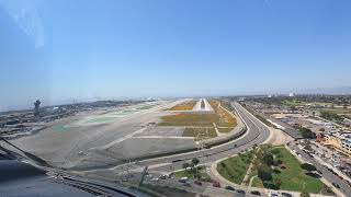 A350 Cockpit View Landing LAX Airport Runway 24R [upl. by Marka181]