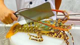 Lobster sashimi recipe lobster cooked in 4 delicious dishes  Asian chef [upl. by Adnwahsat]