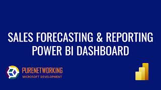 Power BI Example Report  Forecasting and Sales Dashboard [upl. by Areht]