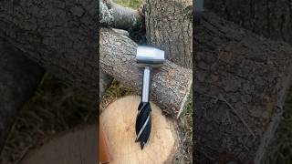 Scotch Eye 👁️ bushcraft Wood Auger Wrench survival [upl. by Nyrehtak]