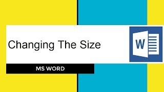 10 Changing The Size  Formatting The Document  WordBeginner [upl. by Ydennek]