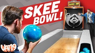 We Played GIANT SKEEBALL With Bowling Balls [upl. by Newkirk36]