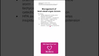 Management of braindead organ donors [upl. by Gotthard739]