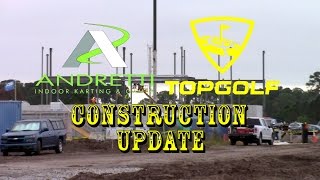 Andretti Indoor Karting amp Games  TopGolf Orlando Construction Update 122116 Steel On The Rise [upl. by Anitel]