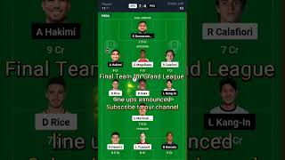 ARS vs PSG Dream11 Team  Line ups announced  Arsenal vs Paris Saint Germain  Champions League [upl. by Ecinuahs]