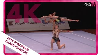 Fisher Greaves  Great Britain  Women´s pair  Senior balance final  European Championship 2015 [upl. by Mobley]