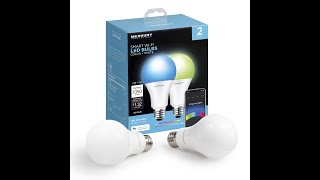 merkury innovations a21 smart color light bulb easy setup Installation [upl. by Angy]