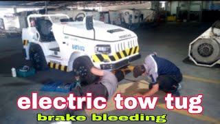 electric tow tug brake bleeding [upl. by Lupita]