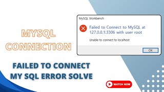 Failed to connect mysql at 127001 with user root solve mysql connection error mysql [upl. by Oihsoy]