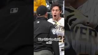 Was this Christian Yelich ejection the right call mlb baseball sports brewers [upl. by Edora]