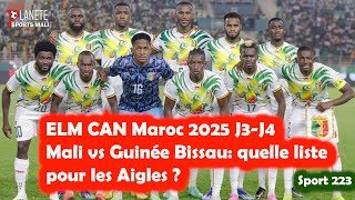 Mali vs Guinée BissauJ3 J4 Elm CAN 2025 infos des Aigles basketballSport 223 [upl. by Ettebab]