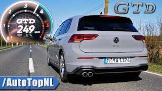 VW Golf GTD MK8 Acceleration Top Speed amp Launch Control by AutoTopNL [upl. by Airpal]