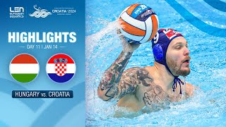 Hungary vs Croatia Highlights  Semi Finals  European Water Polo Championships 2024 [upl. by Pliske]