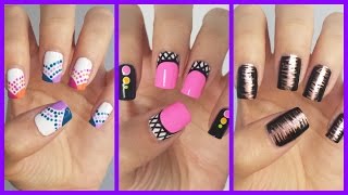 Easy Nail Art For Beginners 15  JennyClaireFox [upl. by Anaib]