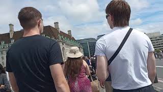 A walk across Westminster Bridge London [upl. by Nollahp]